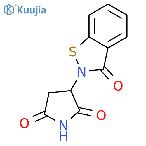 2,5-Pyrrolidinedione,3-(3-oxo-1,2-benzisothiazol-2(3H)-yl)- structure