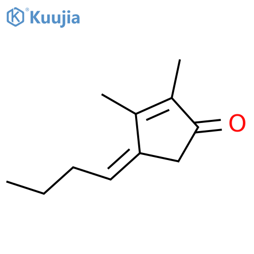 2-CYCLOPENTEN-1-ONE, 4-BUTYLIDENE-2,3-DIMETHYL-, (E)- structure