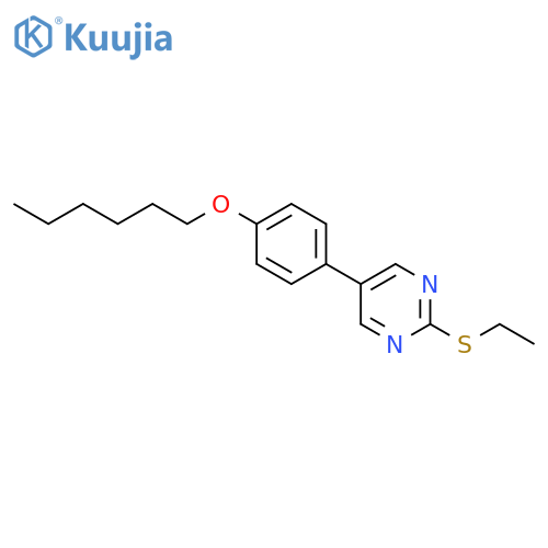 PYRIMIDINE, 2-(ETHYLTHIO)-5-[4-(HEXYLOXY)PHENYL]- structure