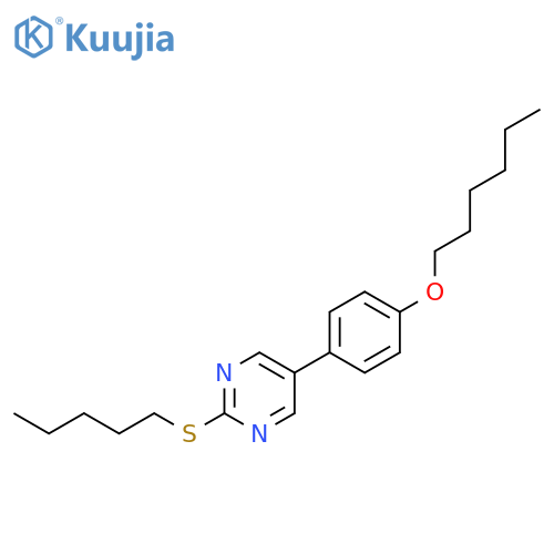 PYRIMIDINE, 5-[4-(HEXYLOXY)PHENYL]-2-(PENTYLTHIO)- structure