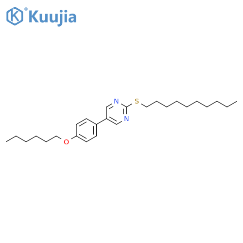 PYRIMIDINE, 2-(DECYLTHIO)-5-[4-(HEXYLOXY)PHENYL]- structure