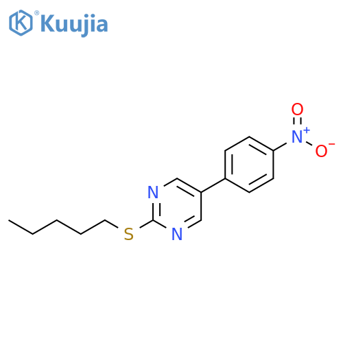 Pyrimidine, 5-(4-nitrophenyl)-2-(pentylthio)- structure