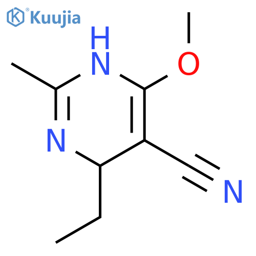 5-PYRIMIDINECARBONITRILE, 4-ETHYL-1,4-DIHYDRO-6-METHOXY-2-METHYL- structure