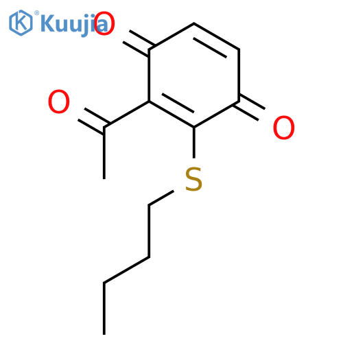 2,5-CYCLOHEXADIENE-1,4-DIONE, 2-ACETYL-3-(BUTYLTHIO)- structure