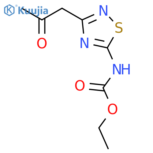 ethyl (3-(2-oxopropyl)-1,2,4-thiadiazol-5-yl)carbamate structure