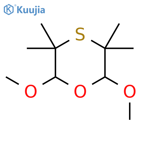1,4-Oxathiane, 2,6-dimethoxy-3,3,5,5-tetramethyl- structure