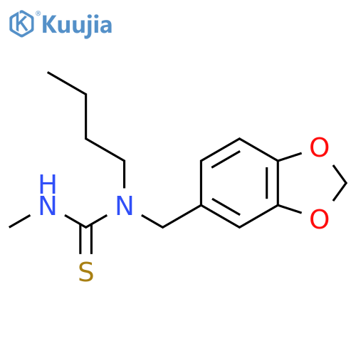 THIOUREA, N-(1,3-BENZODIOXOL-5-YLMETHYL)-N-BUTYL-N'-METHYL- structure