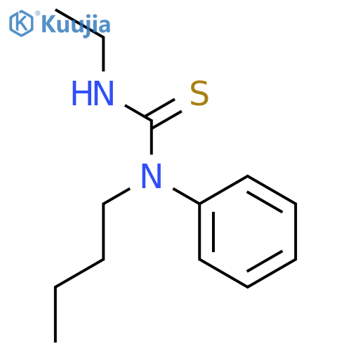 THIOUREA, N-BUTYL-N'-ETHYL-N-PHENYL- structure