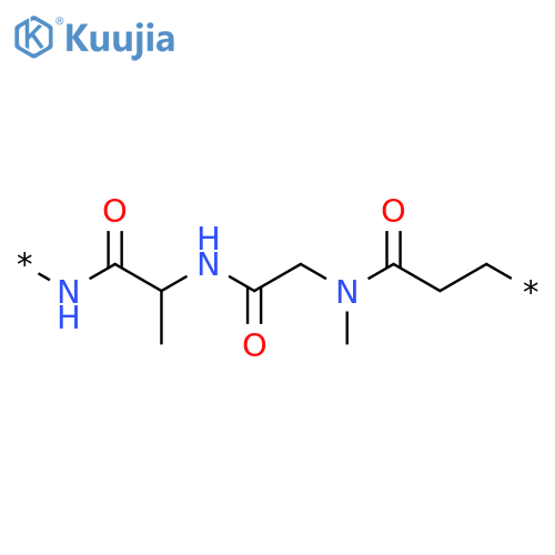 Poly[imino(2-methyl-1-oxo-1,2-ethanediyl)imino(1-oxo-1,2-ethanediyl)(methylimino)(1-oxo-1,3-propanediyl)] structure