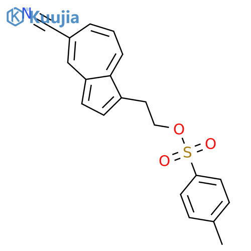 5-Azulenecarbonitrile, 1-[2-[[(4-methylphenyl)sulfonyl]oxy]ethyl]- structure