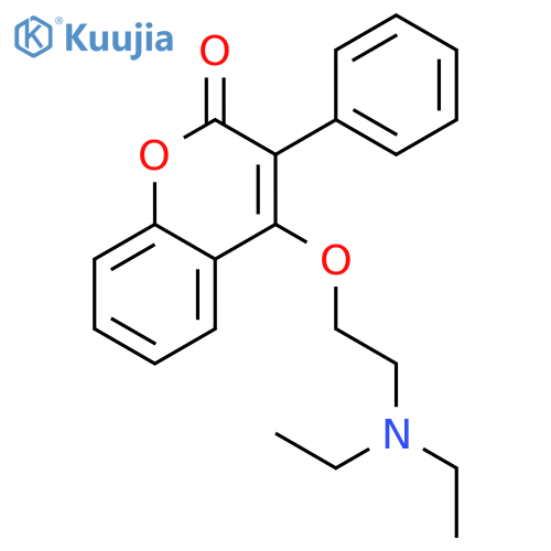 2H-1-Benzopyran-2-one, 4-[2-(diethylamino)ethoxy]-3-phenyl- structure