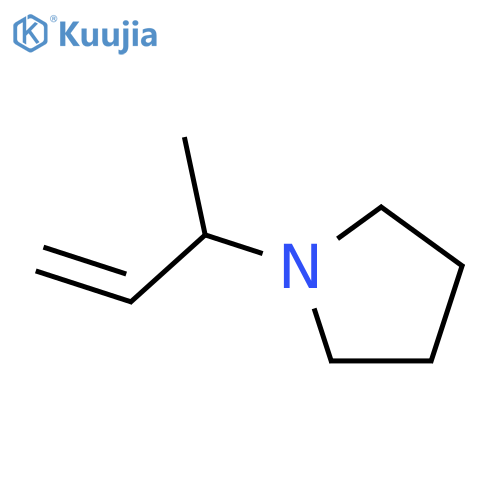 PYRROLIDINE, 1-(1-METHYL-2-PROPENYL)- structure