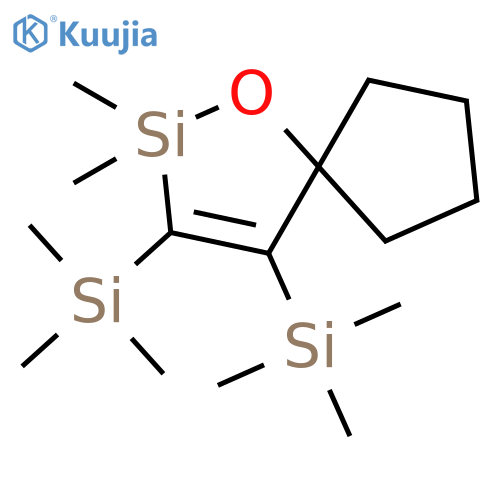 1-OXA-2-SILASPIRO[4.4]NON-3-ENE, 2,2-DIMETHYL-3,4-BIS(TRIMETHYLSILYL)- structure