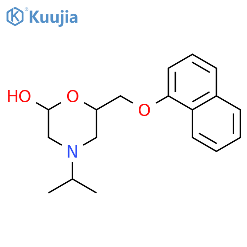 2-MORPHOLINOL, 4-(1-METHYLETHYL)-6-[(1-NAPHTHALENYLOXY)METHYL]- structure