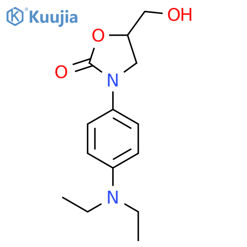 2-OXAZOLIDINONE, 3-[4-(DIETHYLAMINO)PHENYL]-5-(HYDROXYMETHYL)- structure
