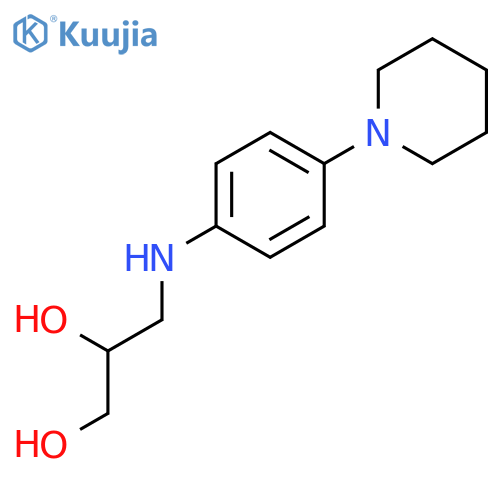 1,2-PROPANEDIOL, 3-[[4-(1-PIPERIDINYL)PHENYL]AMINO]- structure