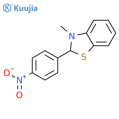 BENZOTHIAZOLE, 2,3-DIHYDRO-3-METHYL-2-(4-NITROPHENYL)- structure
