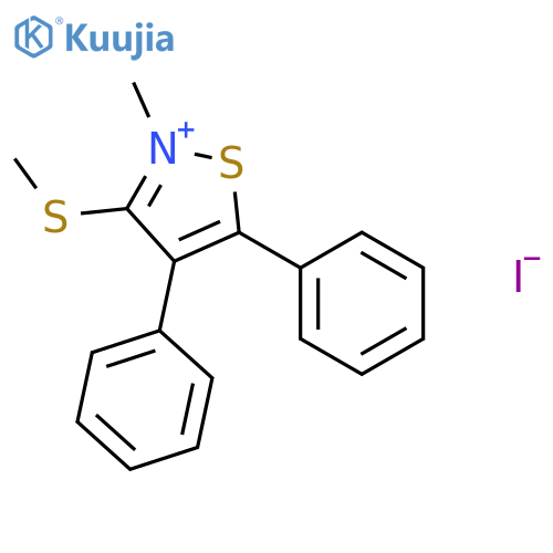 ISOTHIAZOLIUM, 2-METHYL-3-(METHYLTHIO)-4,5-DIPHENYL-, IODIDE structure