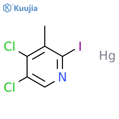 Mercury, dichloro(2-iodo-3-methylpyridine)- structure