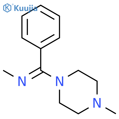 (E)-N-Methyl-1-(4-methylpiperazin-1-yl)-1-phenylmethanimine structure