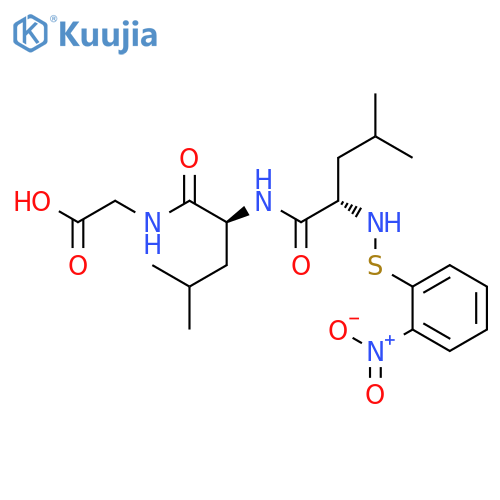 GLYCINE, N-[N-[N-[(2-NITROPHENYL)THIO]-L-LEUCYL]-L-LEUCYL]- structure
