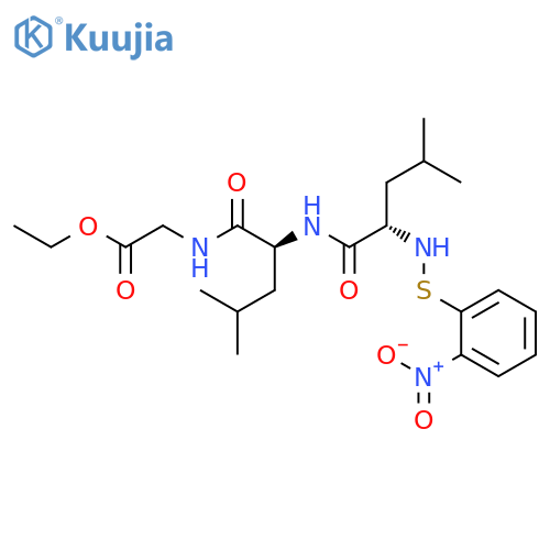 Glycine, N-[N-[N-[(2-nitrophenyl)thio]-L-leucyl]-L-leucyl]-, ethyl ester structure