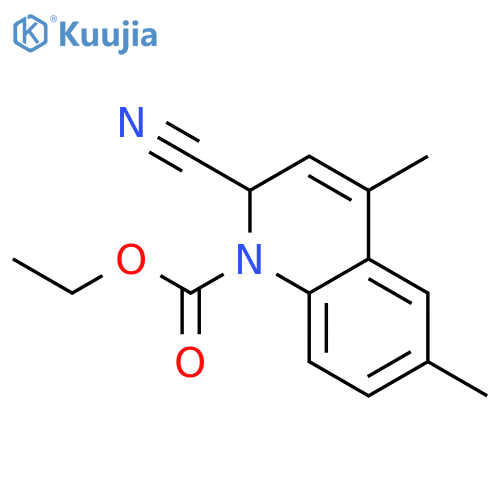 1(2H)-Quinolinecarboxylic acid, 2-cyano-4,6-dimethyl-, ethyl ester structure