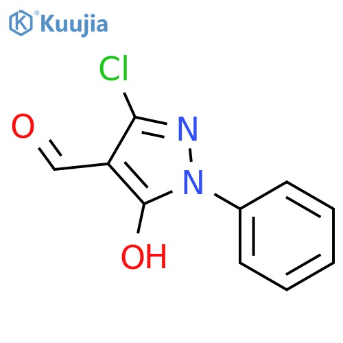 1H-Pyrazole-4-carboxaldehyde, 3-chloro-5-hydroxy-1-phenyl- structure