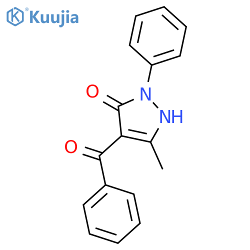 3H-Pyrazol-3-one, 4-benzoyl-1,2-dihydro-5-methyl-2-phenyl- structure