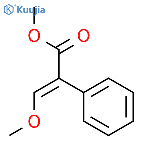Benzeneacetic acid, a-(methoxymethylene)-, methylester structure