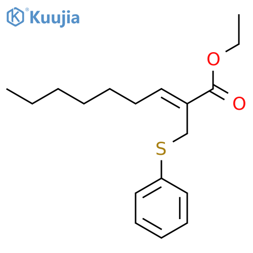 2-NONENOIC ACID, 2-[(PHENYLTHIO)METHYL]-, ETHYL ESTER, (Z)- structure