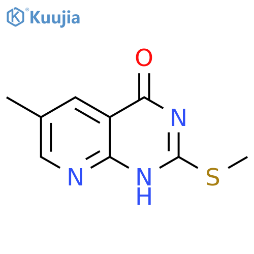 PYRIDO[2,3-D]PYRIMIDIN-4(1H)-ONE, 6-METHYL-2-(METHYLTHIO)- structure