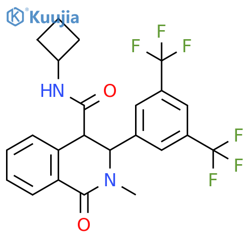 4-Isoquinolinecarboxamide,3-[3,5-bis(trifluoromethyl)phenyl]-N-cyclobutyl-1,2,3,4-tetrahydro-2-methyl-1-oxo- structure