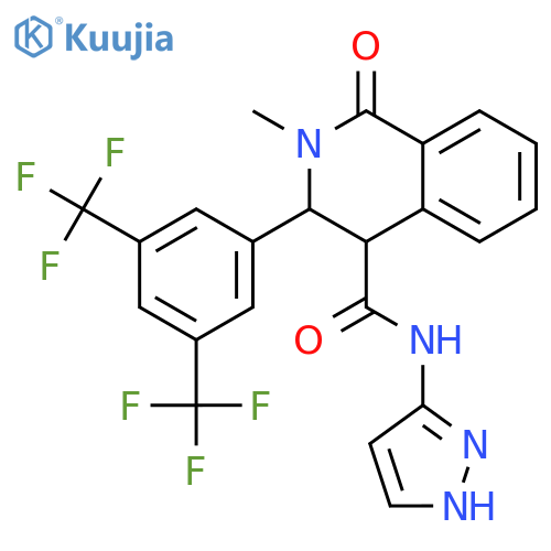 4-Isoquinolinecarboxamide,3-[3,5-bis(trifluoromethyl)phenyl]-1,2,3,4-tetrahydro-2-methyl-1-oxo-N-1H-pyrazol-3-yl- structure
