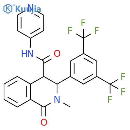 4-Isoquinolinecarboxamide,3-[3,5-bis(trifluoromethyl)phenyl]-1,2,3,4-tetrahydro-2-methyl-1-oxo-N-4-pyridinyl- structure