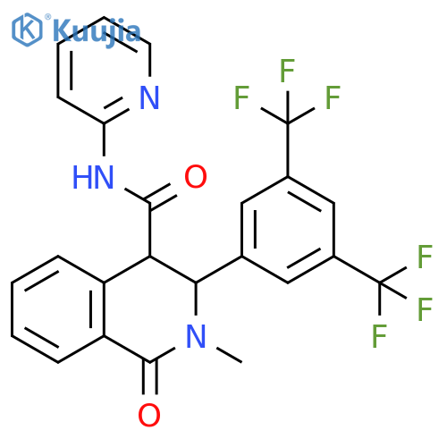 4-Isoquinolinecarboxamide,3-[3,5-bis(trifluoromethyl)phenyl]-1,2,3,4-tetrahydro-2-methyl-1-oxo-N-2-pyridinyl- structure