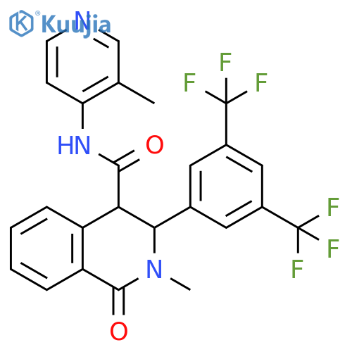 4-Isoquinolinecarboxamide,3-[3,5-bis(trifluoromethyl)phenyl]-1,2,3,4-tetrahydro-2-methyl-N-(3-methyl-4-pyridinyl)-1-oxo- structure