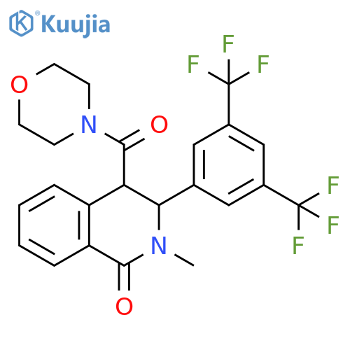 Morpholine,4-[[3-[3,5-bis(trifluoromethyl)phenyl]-1,2,3,4-tetrahydro-2-methyl-1-oxo-4-isoquinolinyl]carbonyl]- structure