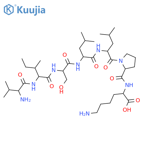 L-Lysine, L-valyl-L-isoleucyl-L-seryl-L-leucyl-L-leucyl-L-prolyl- structure