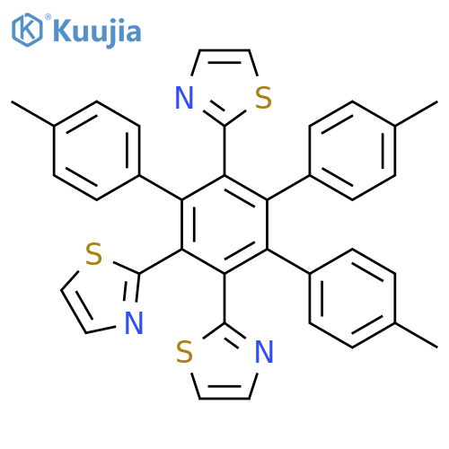 Thiazole,2,2',2''-[4,4''-dimethyl-5'-(4-methylphenyl)[1,1':2',1''-terphenyl]-3',4',6'-triyl]tris- structure