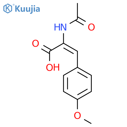 2-Propenoic acid, 2-(acetylamino)-3-(4-methoxyphenyl)-, (2E)- structure