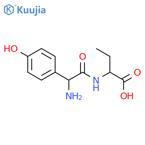 Butanoic acid, 2-[[(2R)-amino(4-hydroxyphenyl)acetyl]amino]-, (2S)- structure