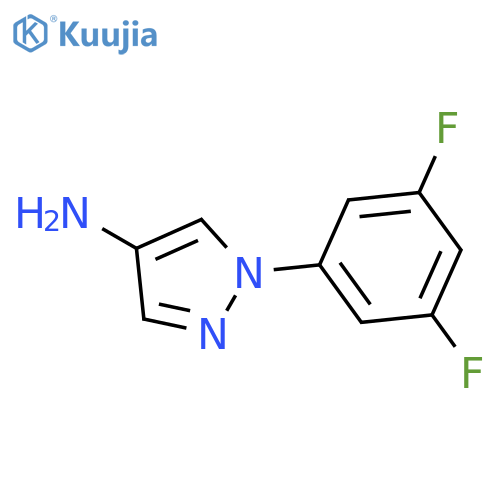 1H-Pyrazol-4-amine, 1-(3,5-difluorophenyl)- structure