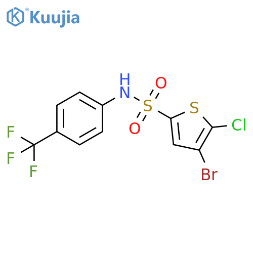 2-Thiophenesulfonamide,4-bromo-5-chloro-N-[4-(trifluoromethyl)phenyl]- structure
