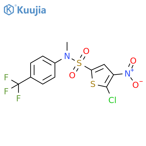 2-Thiophenesulfonamide,5-chloro-N-methyl-4-nitro-N-[4-(trifluoromethyl)phenyl]- structure
