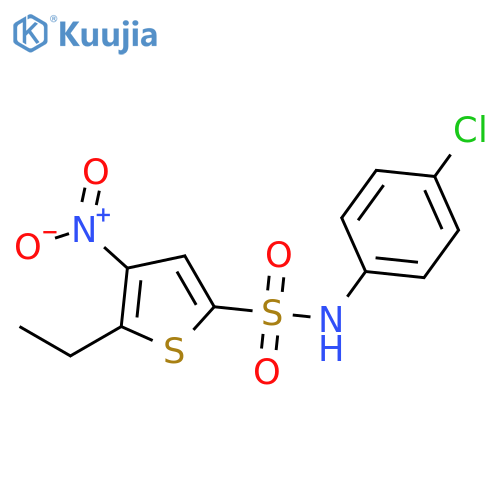 2-Thiophenesulfonamide, N-(4-chlorophenyl)-5-ethyl-4-nitro- structure