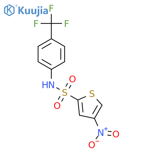 2-Thiophenesulfonamide, 4-nitro-N-[4-(trifluoromethyl)phenyl]- structure