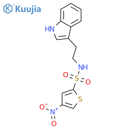 2-Thiophenesulfonamide, N-[2-(1H-indol-3-yl)ethyl]-4-nitro- structure