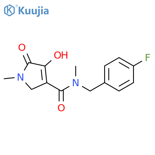 1H-Pyrrole-3-carboxamide,N-[(4-fluorophenyl)methyl]-2,5-dihydro-4-hydroxy-N,1-dimethyl-5-oxo- structure