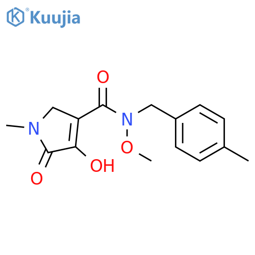 1H-Pyrrole-3-carboxamide,2,5-dihydro-4-hydroxy-N-methoxy-1-methyl-N-[(4-methylphenyl)methyl]-5-oxo- structure